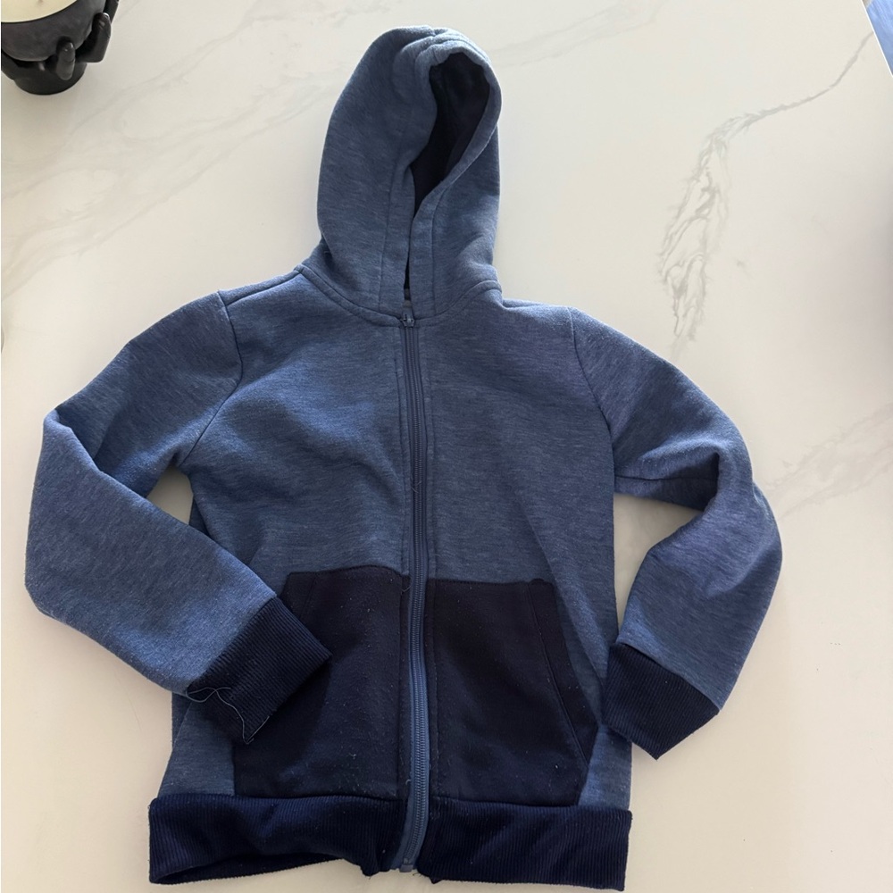 7 For All Mankind Two-Tone Blue Kids Hoodie